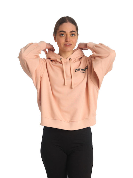 Paco & Co Women's Long Hooded Sweatshirt Salmon