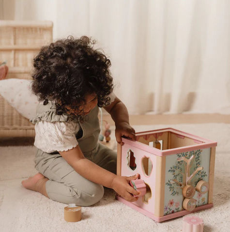 Little Dutch Activity Cube made of Wood with Music for 18++ Months