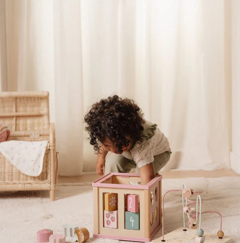 Little Dutch Activity Cube Fairy Garden made of Wood with Music for 18++ Months