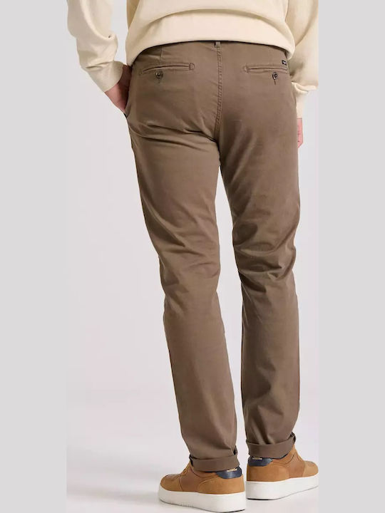 Trousers Chino Elastic in Regular Fit Chicory Coffee