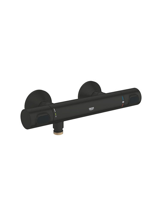 Grohe Grohtherm 500 Shower Mixer 347932430 Visible Thermostat Matte Black