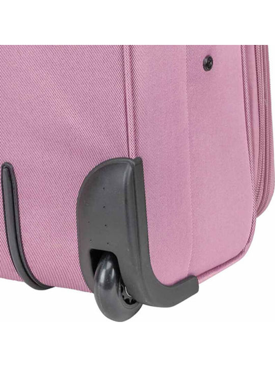Diplomat Small The Athens Collection Cabin Fabric Pink Suitcase With 2 Wheels Height 55cm