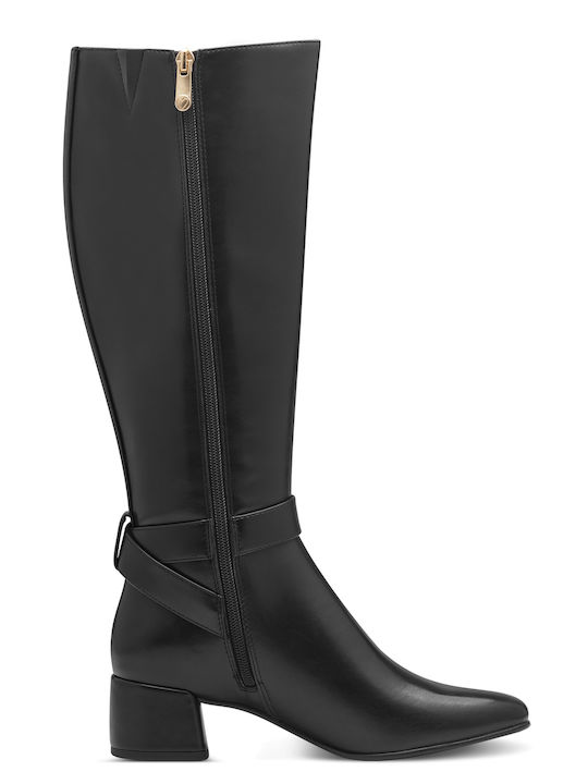 Damenstiefel mit mittlerem Absatz Schwarz