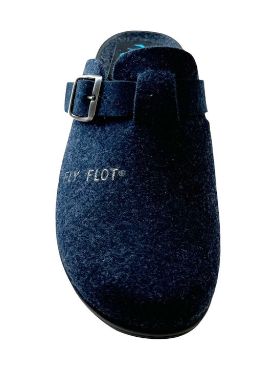 Anatomical Leather Women's Slippers Blue