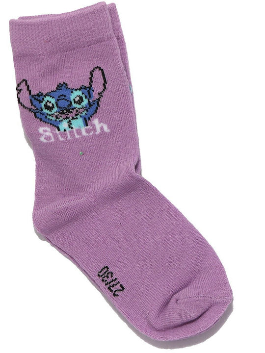 Disney Kids' Socks Lilo & Stitch Lilac 3 Pairs
