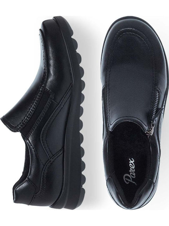 Damen Slip-Ons aus Kunstleder Schwarz