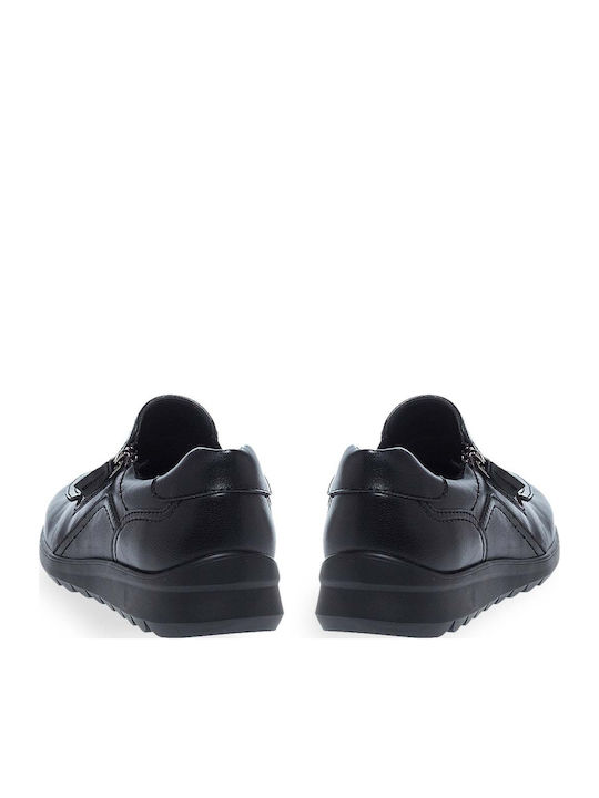 Damen Slip-Ons aus Kunstleder Schwarz