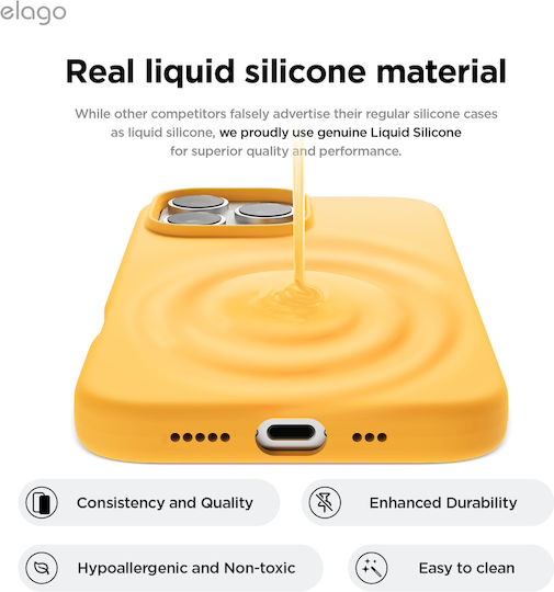 Elago Back Cover Silicone Yellow (iPhone 16 Pro Max)