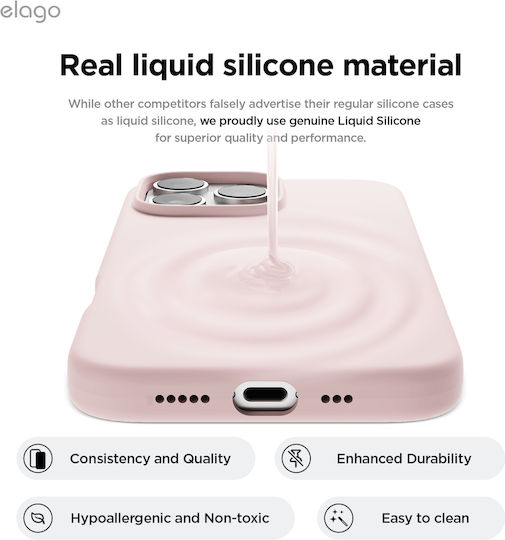 Elago Back Cover Silicone Pink (iPhone 16 Pro Max)