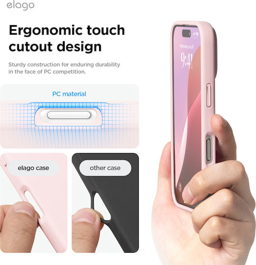 Elago Back Cover Σιλικόνης 1.7mm Ροζ (iPhone 16 Pro Max)