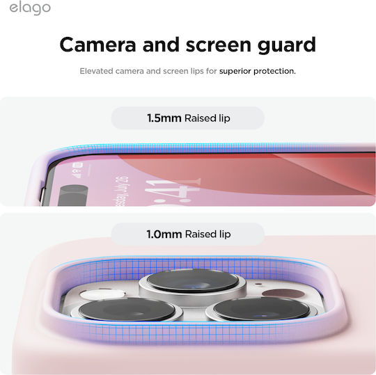 Elago Back Cover Σιλικόνης 1.7mm Ροζ (iPhone 16 Pro Max)