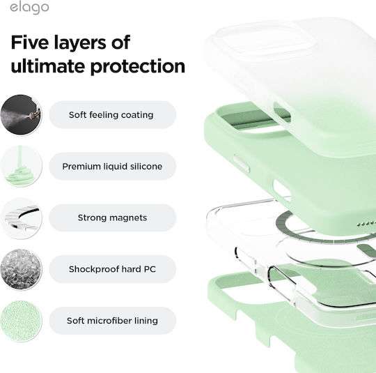 Elago Back Cover Silicon 1.7mm Verde (iPhone 16 Pro)