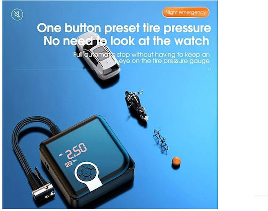 PerVoi Car Tire Pump 150PSI with Cable 12V