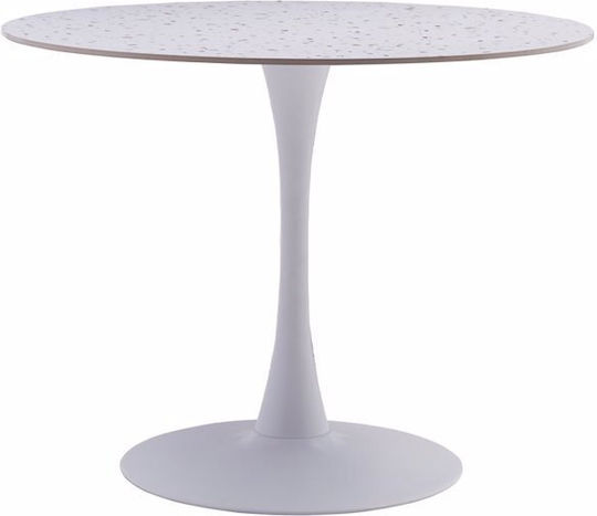 Nougat Στρογγυλό Τραπεζαρίας Terrazzo 100x100x75εκ.