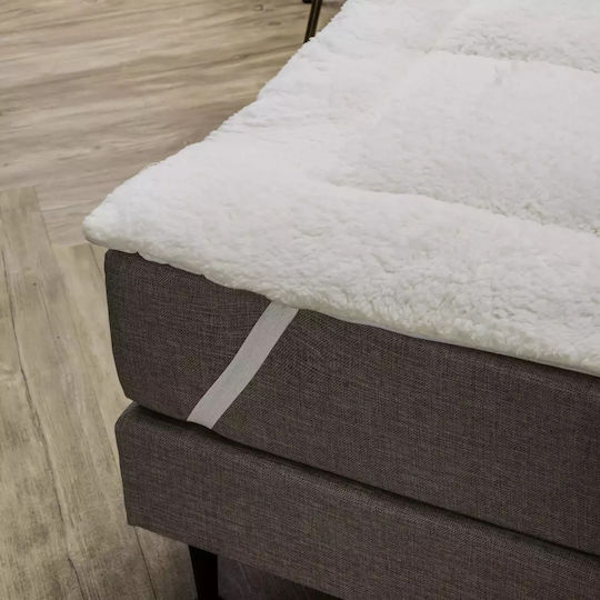 Sleeptime Protective Cover Double with Elastic Bands Beige 140x200cm