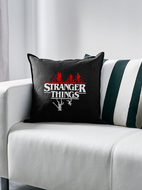 Stranger Things Upside Down Sofa Cushion Black 100% Cotton Filling Included 50x50cm
