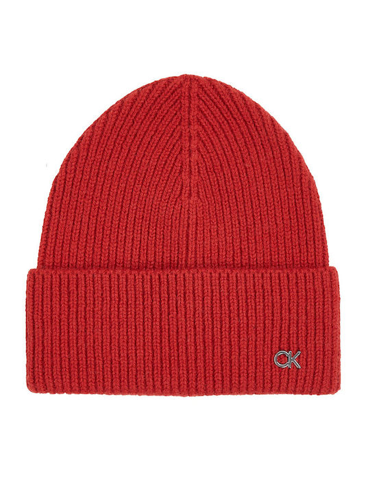 Beanie Masculin Căciulă cu Tricotaj Rib în culoarea Roșu