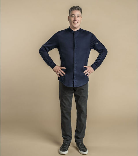 Clement Design Coat Chef Blue with Long Sleeve Zadar
