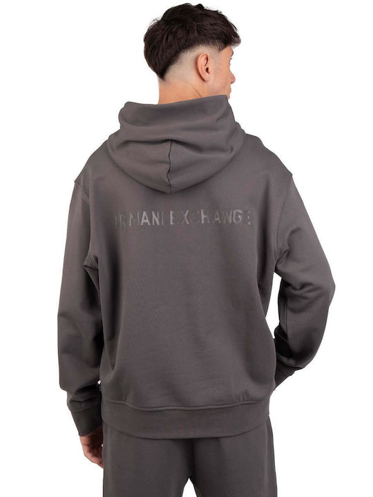 Armani Exchange Men's Sweatshirt with Hood Gray