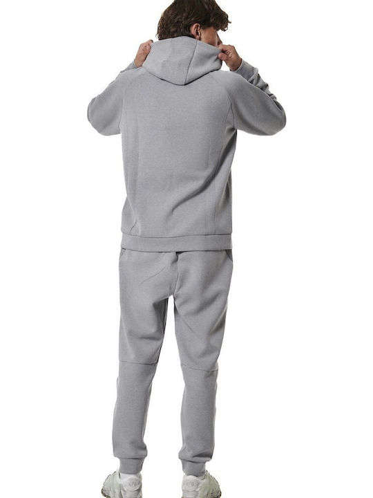 Sport Gym Tech Sweatshirt mit Kapuze Silver Grey