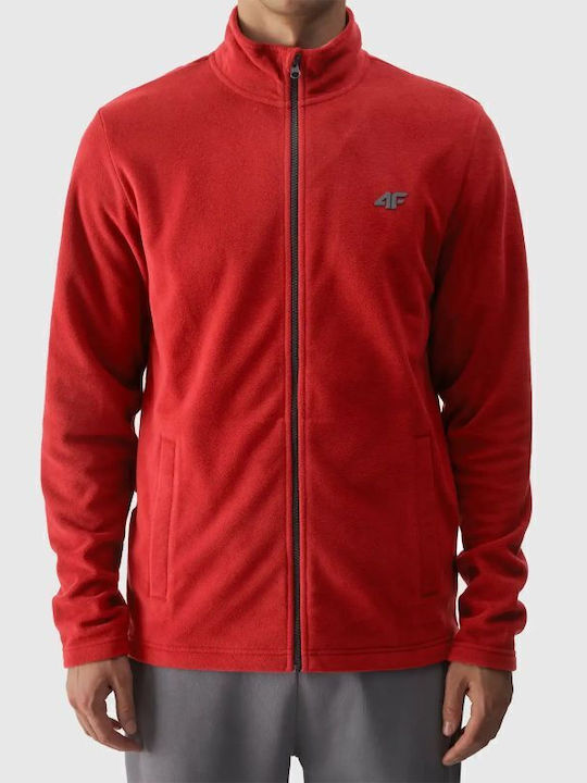 Ανδρική Ζακέτα Fleece Κόκκινη
