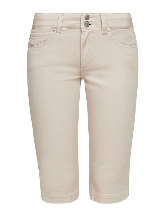 QS Women's Bermuda Shorts Jean Beige