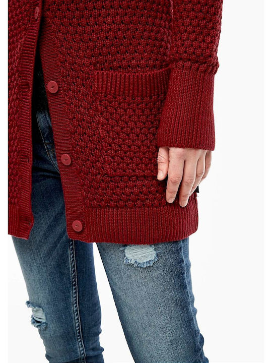 Women's Knitted Cardigan Burgundy