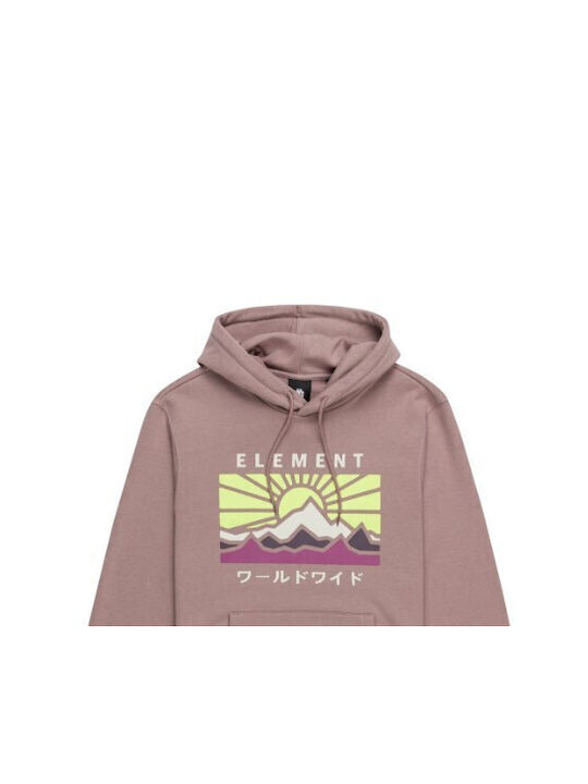 Element Men's Sweatshirt with Hood and Pockets Pink