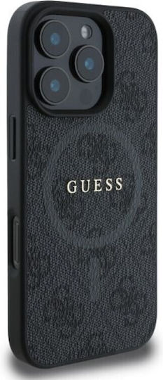 Guess Classic Umschlag Rückseite Synthetisches Leder / Leder Schwarz (iPhone 16 Pro Max, Guess)