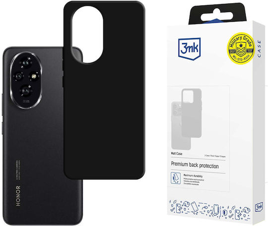 3MK Matt Back Cover Σιλικόνης Μαύρο (Honor 200 - Huawei)
