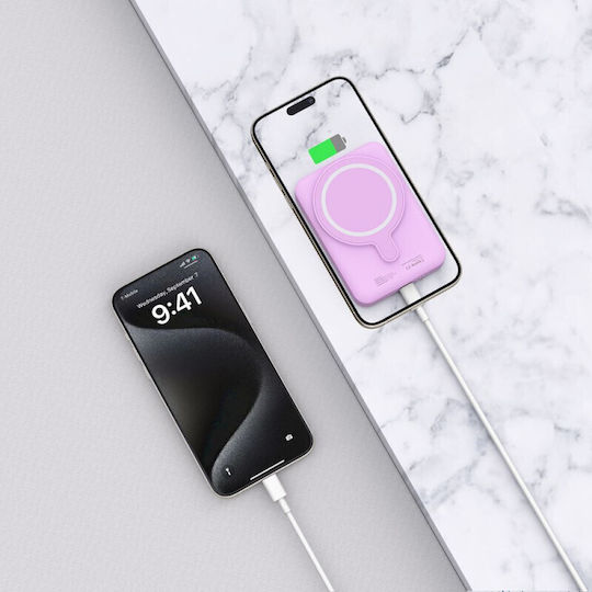 Tech-Protect PB11 Lifemag MagSafe Power Bank 10000mAh 15W с USB-C порт Lilac