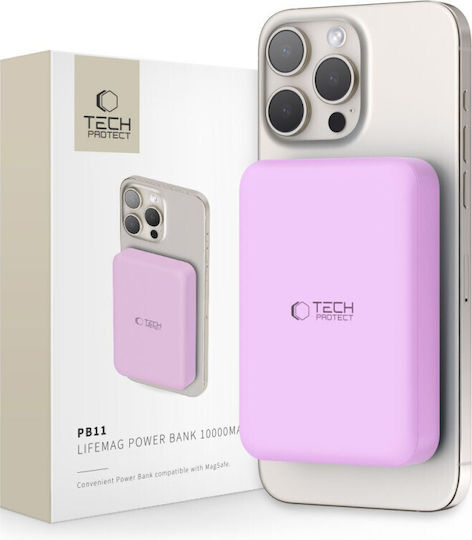 Tech-Protect PB11 Lifemag MagSafe Power Bank 10000mAh 15W с USB-C порт Lilac