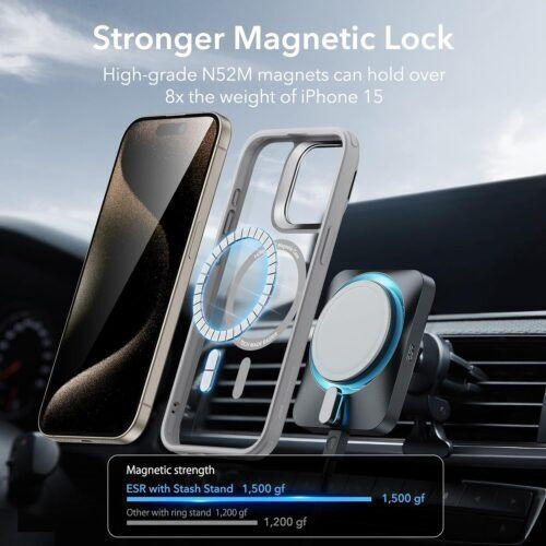 ESR Classic Hybrid Back Cover Metallic Transparent (iPhone 15 Pro Max)