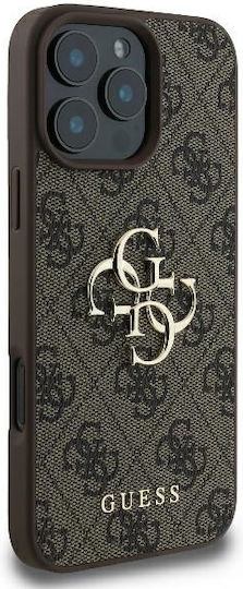 Guess Umschlag Rückseite Synthetisches Leder Braun (iPhone 17 Pro Max / iPhone 17 Pro / iPhone 16 Pro Max)