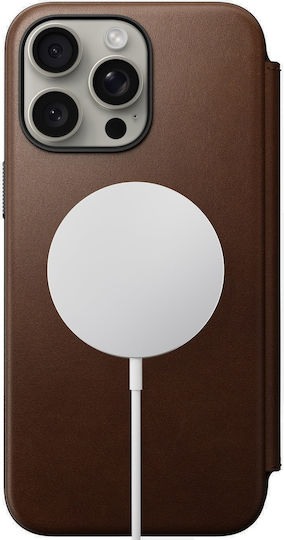 Nomad Back Cover Leather 2mm Brown (iPhone 15 Pro Max)