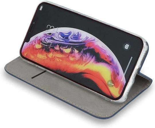 TelForceOne Smart Magnetic Back Cover Δερμάτινο Μαγνητικό Navy Μπλε (Moto G73)