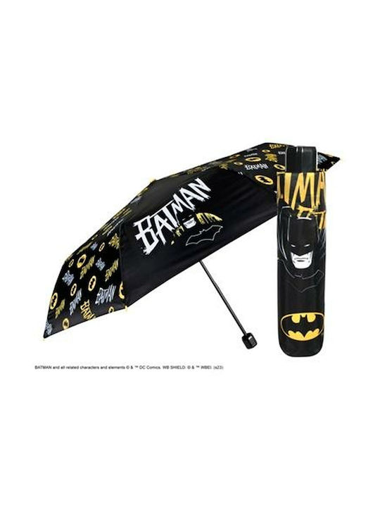 Batman Kinder Regenschirm Gebogener Handgriff Schwarz mit Durchmesser 91cm.