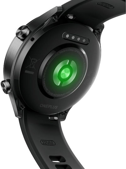 OnePlus Watch 2R Stainless Steel 47mm with Heart Rate Monitor Gray M/L