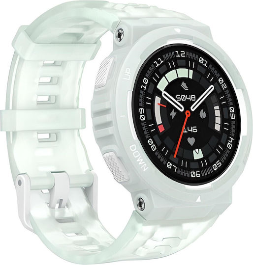 Amazfit Active Edge 46mm Αδιάβροχο Smartwatch με Παλμογράφο (Mint Green)