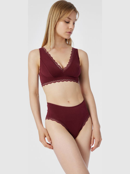 Minerva Fimelle Elegance Bralette Σουτιέν Μπορντό