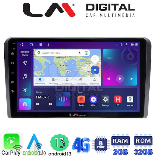 LM Digital Автомобилна Аудио Система (Блутут/USB/WiFi/GPS/Apple-Carplay/Android-Auto) с Екран 9"