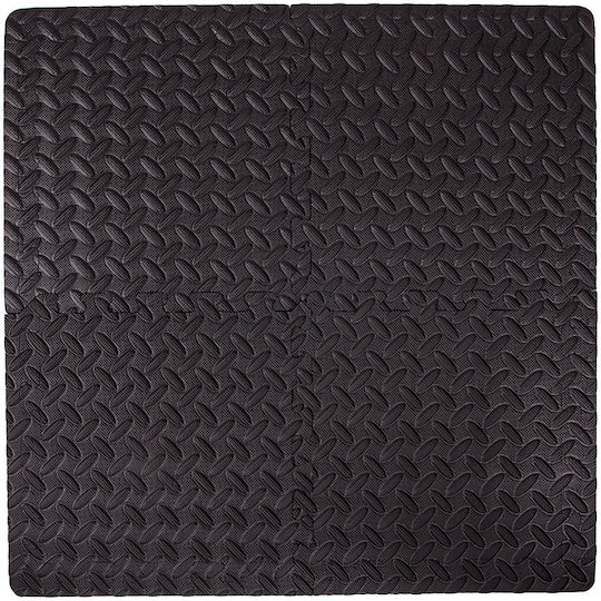 inSPORTline Δάπεδα Παζλ Γυμναστηρίου Μαύρα 30x30x1.2cm 12τμχ