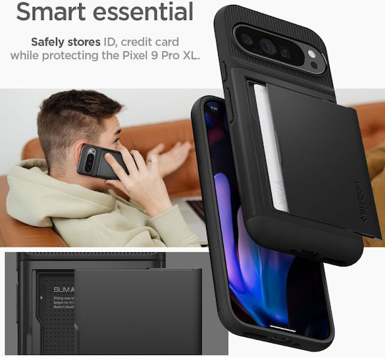 Spigen Slim Armor CS Задна корица Силикон 2мм Черен (Google Pixel 9 Pro XL)