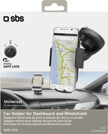 SBS Car Mobile Mount with Adjustable Hooks Black