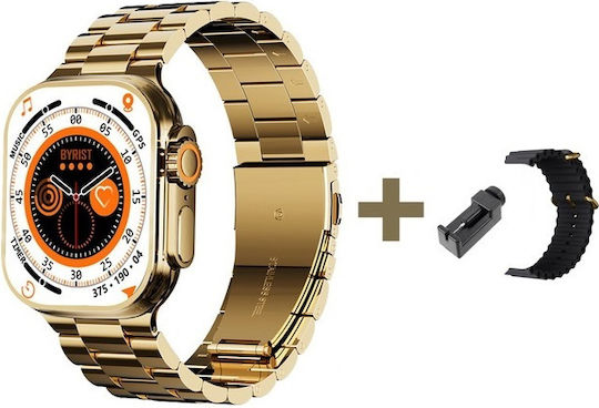 Ultra 9 Max Smartwatch mit Pulsmesser (Gold / Black)