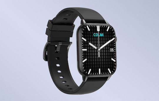 Colmi C61 Aluminium Smartwatch με Παλμογράφο (Μαύρο)