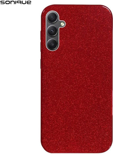 Sonique Shiny Back Cover Silicone / Plastic Red (Galaxy A35)