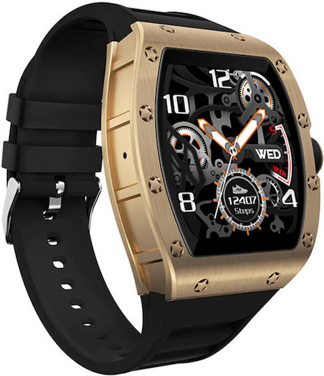 Kumi GT1 Smartwatch με Παλμογράφο (Χρυσό)