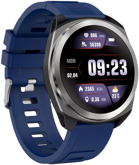Canyon Maverick Rezistent la apă Smartwatch (Silver Blue)