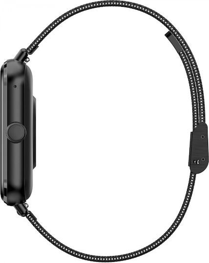 Garett GRC Classic Smartwatch with Heart Rate Monitor (Black Steel)